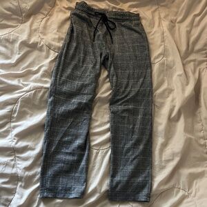 A New Day Gray Plaid Pants | Straight Leg Trousers Minimal Aesthetic Staple